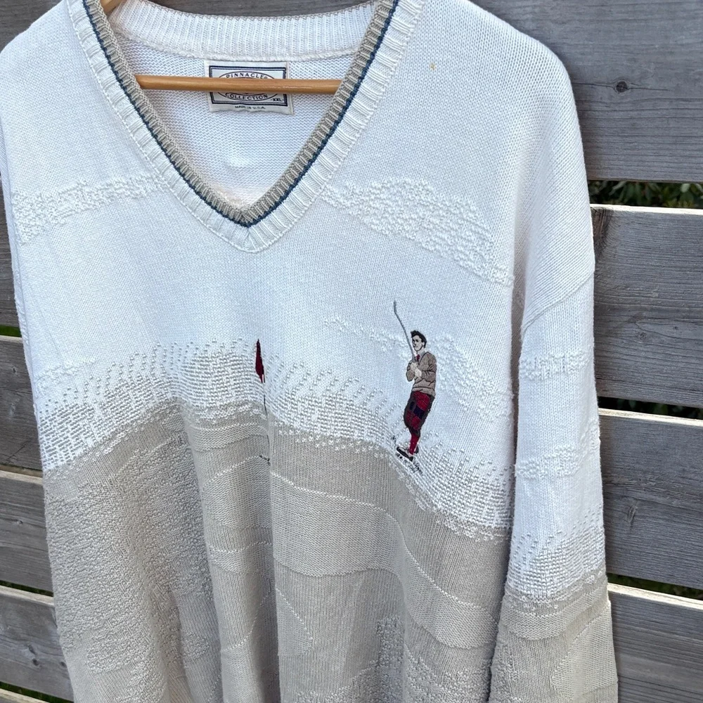 Vintage Pinnacle Collection golf sweater size XXL (fits XL) - Picture 5 of 8